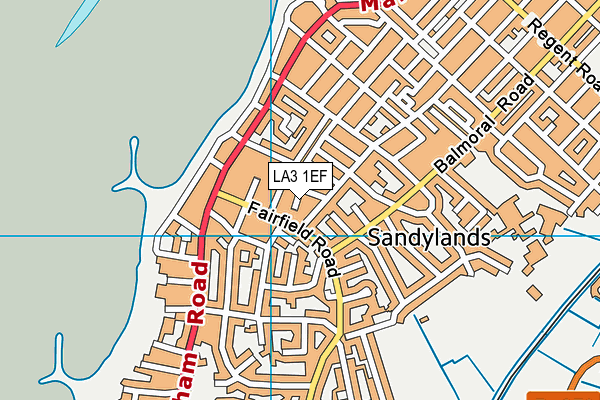 LA3 1EF map - OS VectorMap District (Ordnance Survey)