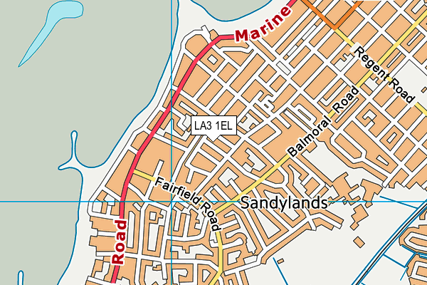 LA3 1EL map - OS VectorMap District (Ordnance Survey)
