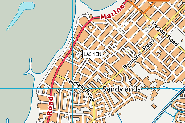 LA3 1EN map - OS VectorMap District (Ordnance Survey)
