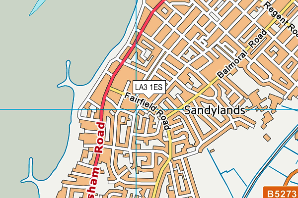 LA3 1ES map - OS VectorMap District (Ordnance Survey)