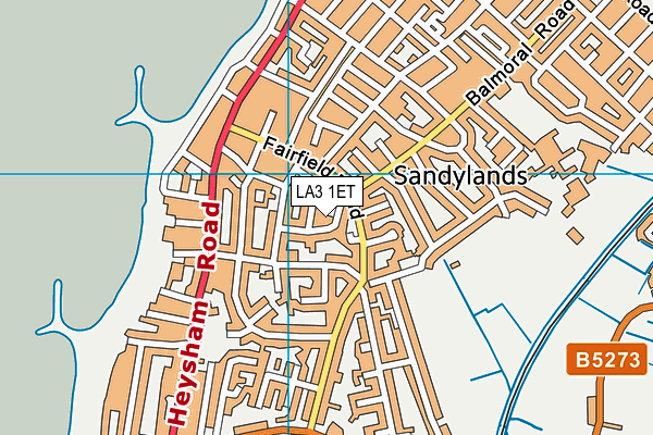 LA3 1ET map - OS VectorMap District (Ordnance Survey)