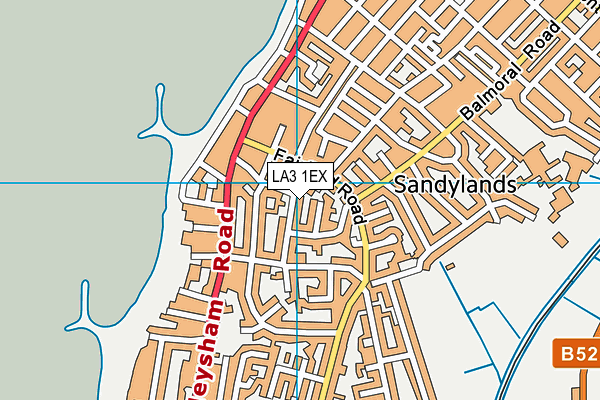 LA3 1EX map - OS VectorMap District (Ordnance Survey)