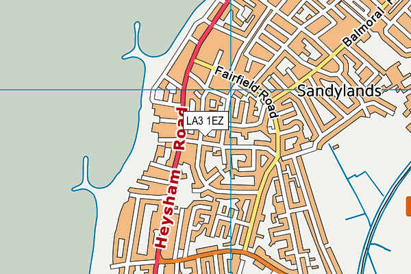 LA3 1EZ map - OS VectorMap District (Ordnance Survey)