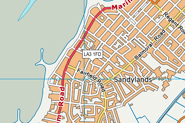 LA3 1FD map - OS VectorMap District (Ordnance Survey)