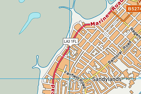 LA3 1FL map - OS VectorMap District (Ordnance Survey)