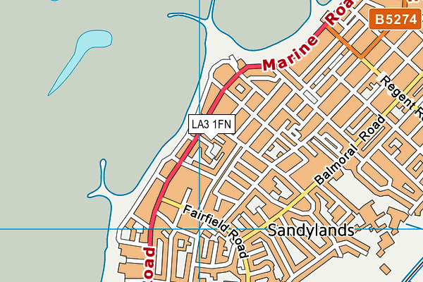 LA3 1FN map - OS VectorMap District (Ordnance Survey)