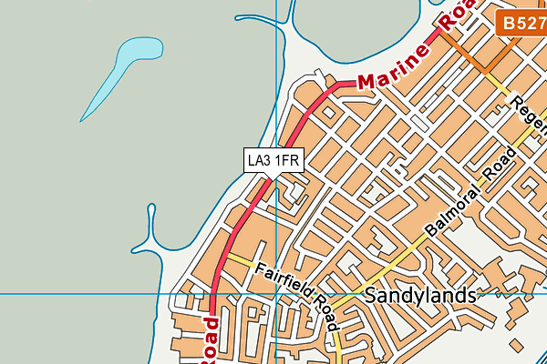 LA3 1FR map - OS VectorMap District (Ordnance Survey)