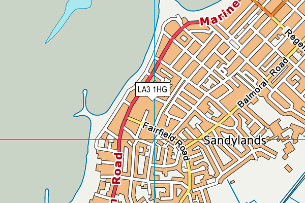 LA3 1HG map - OS VectorMap District (Ordnance Survey)
