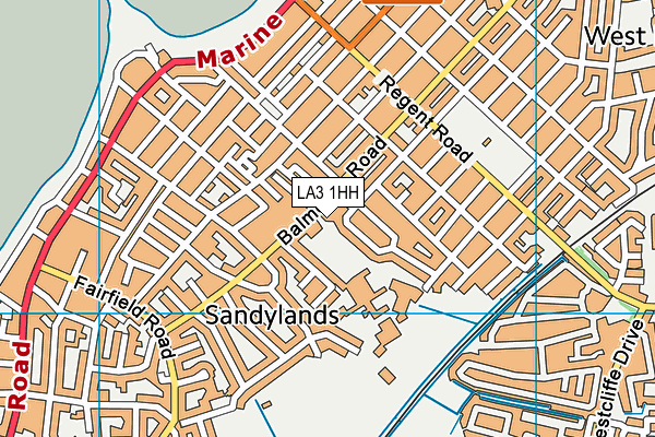 LA3 1HH map - OS VectorMap District (Ordnance Survey)