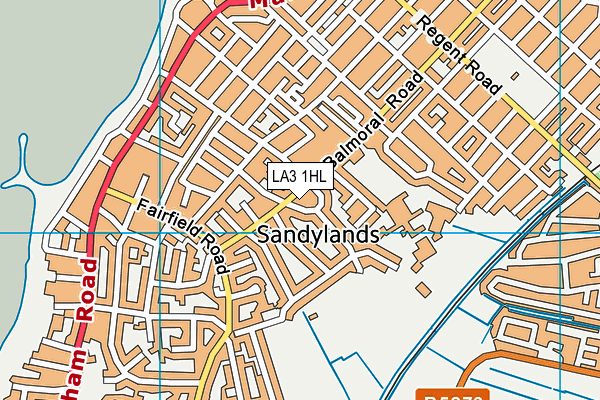 LA3 1HL map - OS VectorMap District (Ordnance Survey)