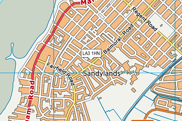 LA3 1HN map - OS VectorMap District (Ordnance Survey)