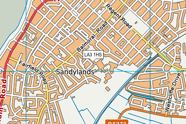 LA3 1HS map - OS VectorMap District (Ordnance Survey)