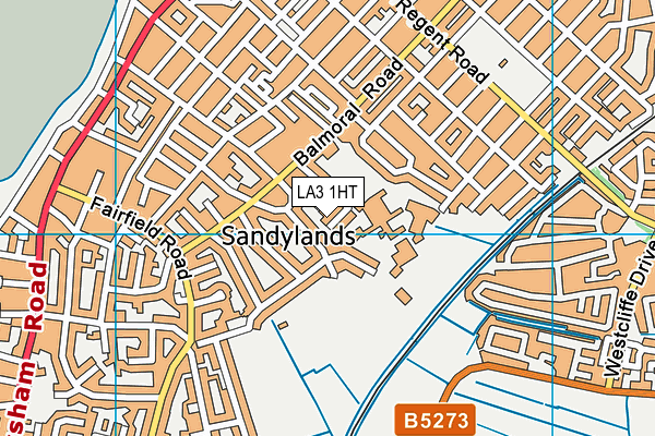 LA3 1HT map - OS VectorMap District (Ordnance Survey)