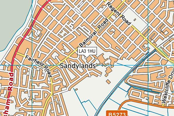 LA3 1HU map - OS VectorMap District (Ordnance Survey)