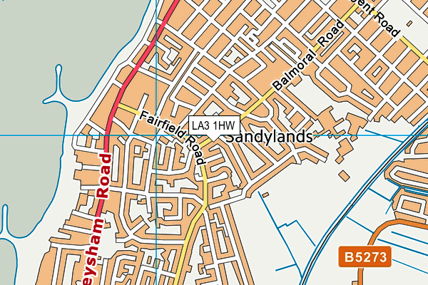 LA3 1HW map - OS VectorMap District (Ordnance Survey)