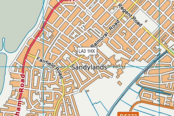 LA3 1HX map - OS VectorMap District (Ordnance Survey)