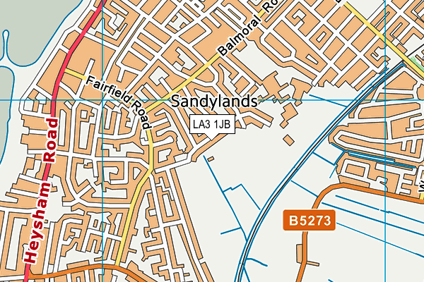 LA3 1JB map - OS VectorMap District (Ordnance Survey)