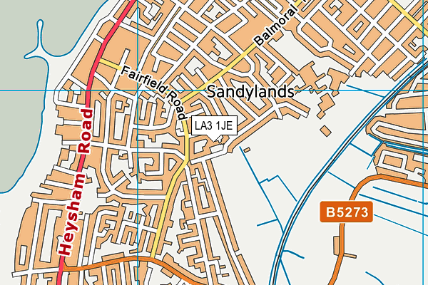 LA3 1JE map - OS VectorMap District (Ordnance Survey)