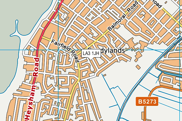 LA3 1JH map - OS VectorMap District (Ordnance Survey)