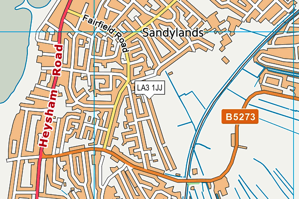 LA3 1JJ map - OS VectorMap District (Ordnance Survey)