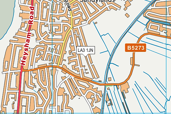 LA3 1JN map - OS VectorMap District (Ordnance Survey)