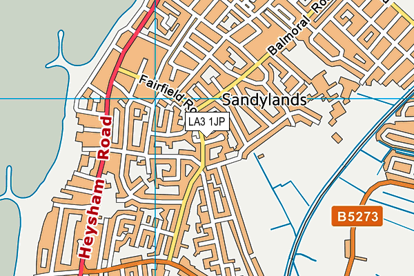 LA3 1JP map - OS VectorMap District (Ordnance Survey)