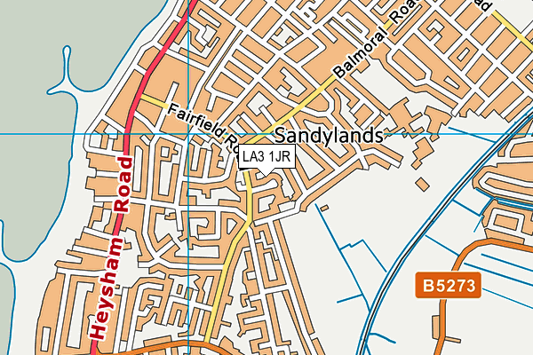 LA3 1JR map - OS VectorMap District (Ordnance Survey)