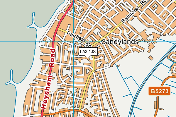 LA3 1JS map - OS VectorMap District (Ordnance Survey)