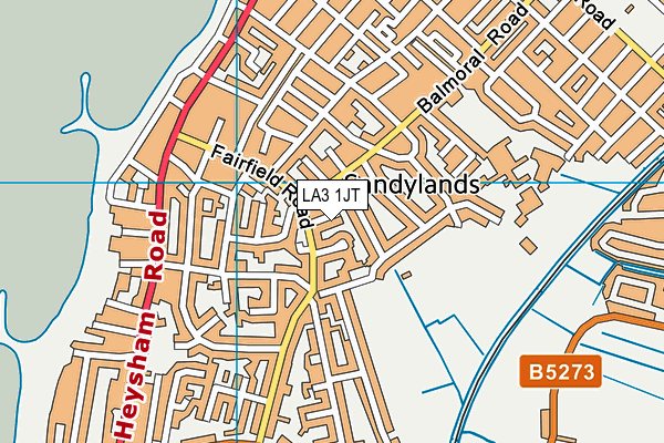 LA3 1JT map - OS VectorMap District (Ordnance Survey)