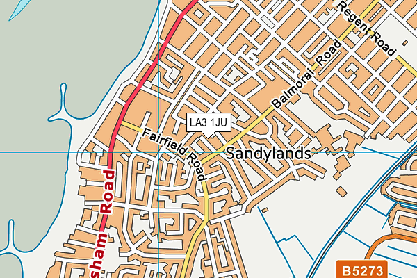 LA3 1JU map - OS VectorMap District (Ordnance Survey)