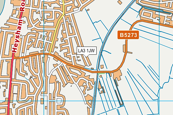 LA3 1JW map - OS VectorMap District (Ordnance Survey)