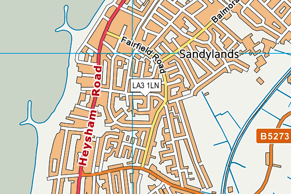 LA3 1LN map - OS VectorMap District (Ordnance Survey)