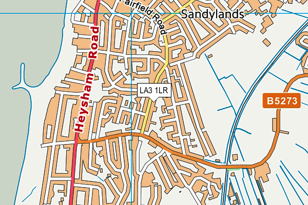 LA3 1LR map - OS VectorMap District (Ordnance Survey)