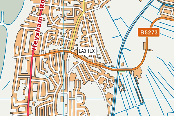 LA3 1LX map - OS VectorMap District (Ordnance Survey)