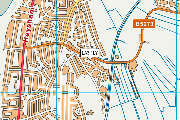LA3 1LY map - OS VectorMap District (Ordnance Survey)
