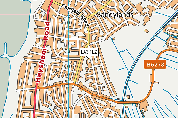 LA3 1LZ map - OS VectorMap District (Ordnance Survey)