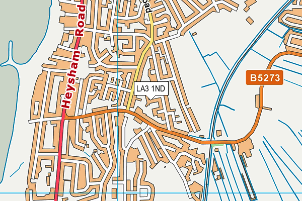 LA3 1ND map - OS VectorMap District (Ordnance Survey)