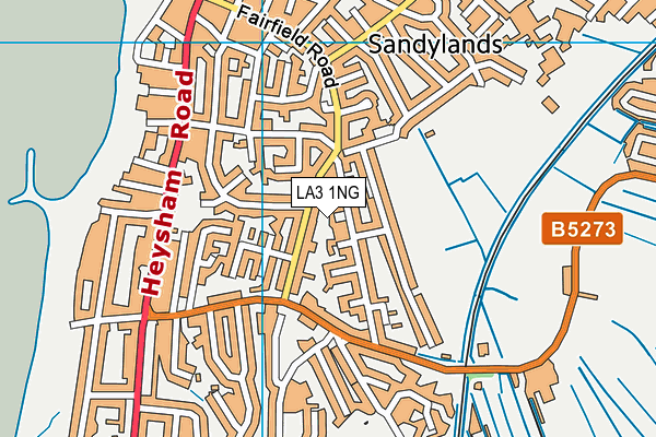 LA3 1NG map - OS VectorMap District (Ordnance Survey)