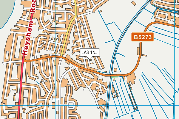 LA3 1NJ map - OS VectorMap District (Ordnance Survey)