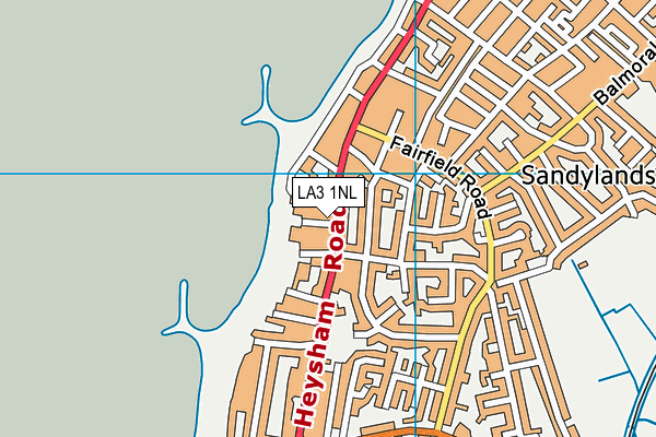 LA3 1NL map - OS VectorMap District (Ordnance Survey)