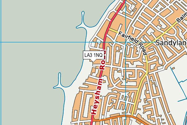 LA3 1NQ map - OS VectorMap District (Ordnance Survey)