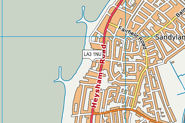 LA3 1NU map - OS VectorMap District (Ordnance Survey)