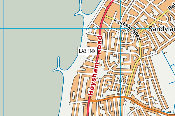 LA3 1NX map - OS VectorMap District (Ordnance Survey)