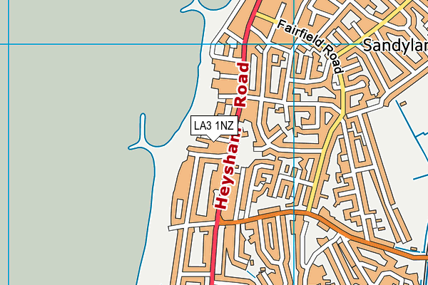 LA3 1NZ map - OS VectorMap District (Ordnance Survey)