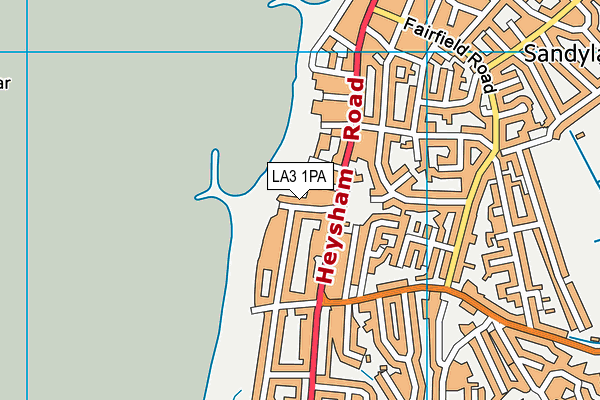 LA3 1PA map - OS VectorMap District (Ordnance Survey)