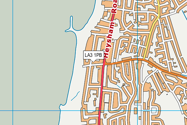 LA3 1PB map - OS VectorMap District (Ordnance Survey)