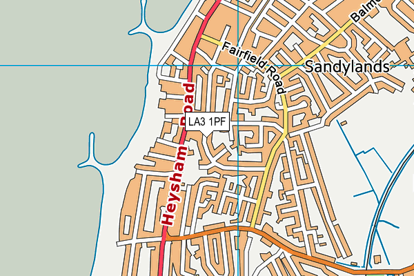 LA3 1PF map - OS VectorMap District (Ordnance Survey)