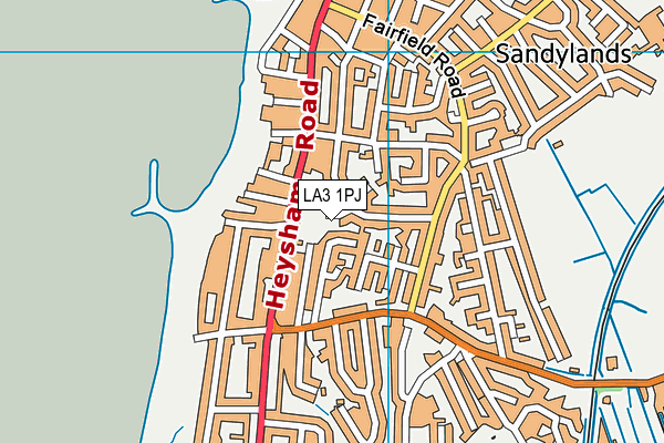 LA3 1PJ map - OS VectorMap District (Ordnance Survey)