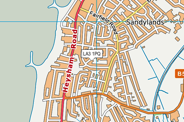 LA3 1PQ map - OS VectorMap District (Ordnance Survey)