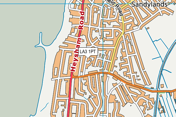 LA3 1PT map - OS VectorMap District (Ordnance Survey)